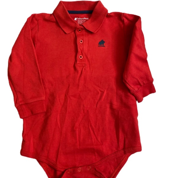 baby cotton Other - 18 Month Boy Red Polo Onesie